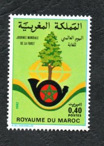 1982- Morocco - Maroc- World Forestry Day - Tree - Arbre -Complete set 1v.MNH**