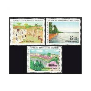 Malagasy 653-655,MNH.Michel 913-915. Fort Mahavelona Ruins,Trees,1982.