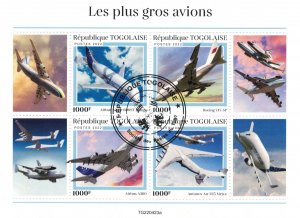 TOGO 2022 - Airplanes / complete set - sheets+block (3 scans)