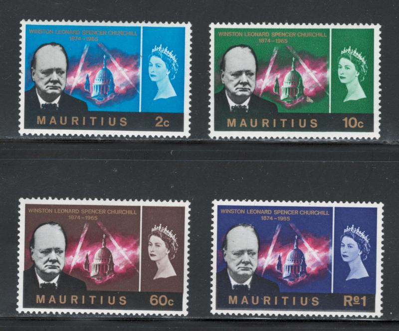 Mauritius 1966 Churchill Omnibus Scott # 295 - 298 MH