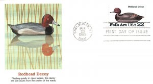 US FIRST DAY COVERS FOLK ART DUCK DECOYS - SET OF 4 STUNNING FLEETWOOD CACHETS