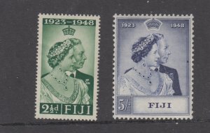 FIJI  #139-140 Silver Anniversary mint hinged