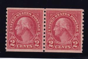 599A Pair VF original gum mint never hinged with nice color cv $ 450 ! see pic !