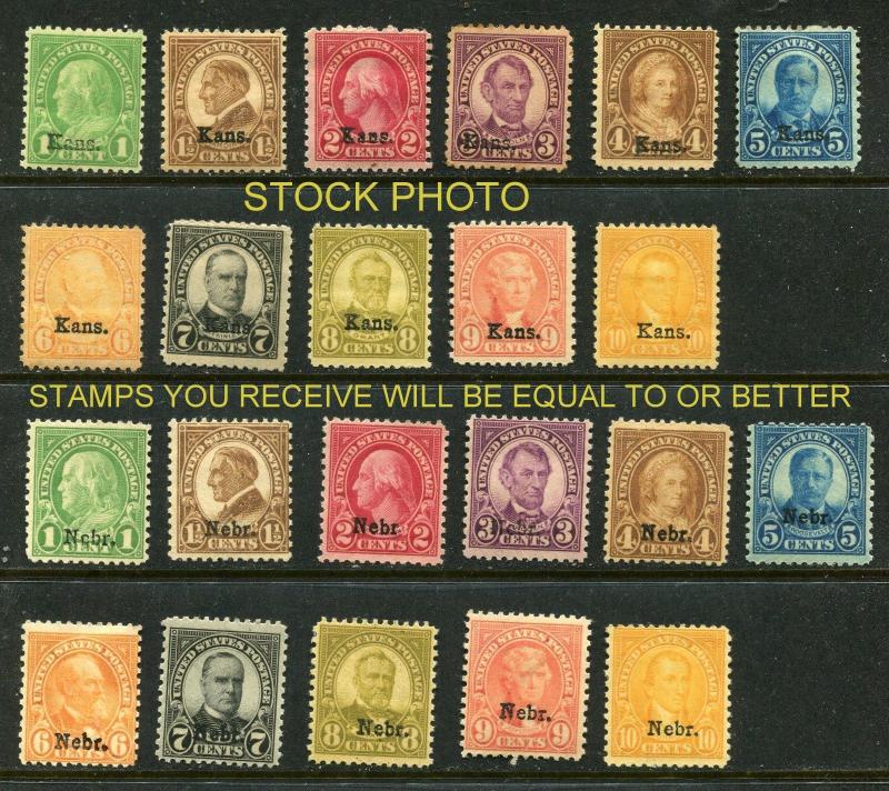 #658-#679 U.S Kans. Nebr. Mint/MNH F+ SCV $942.00 Full Set 