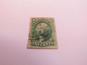 US Sc.#15, Used 1855 B relief Pl.1 Type III, 4 Large Margins, w/Doporto Certifi,