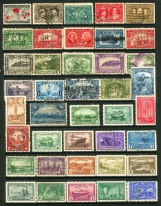 Canada #85/#302 1898-1951 1/2c-#1.00 Assorted Commemorative Issues Mint & Used