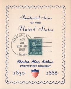 #826 Chester Alan Arthur Bernet-Reid FDC