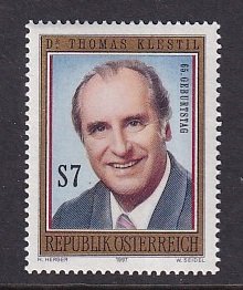 Austria   #1797  MNH  1997  Dr Klestil