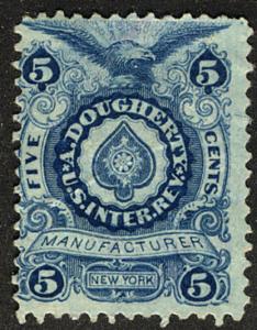 US #RU4b 5c A Dougherty, F/VF appears unused,  fresh color,  great color!