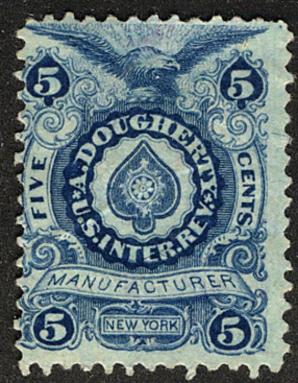 US #RU4b 5c A Dougherty, F/VF appears unused,  fresh color,  great color!