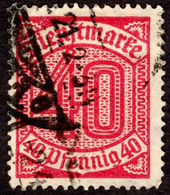 1920, Germany 40pf, Used, Sc O7