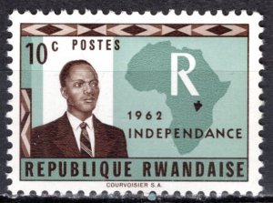 Rwanda: 1962; Sc. # 1 , MH Single Stamp