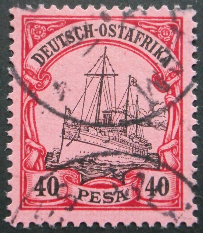 German East Africa 1901 Forty Pesa with DAR ES SALAAM postmark