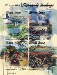 SIERRA LEONE 2019 - Military, WW2, anniversaries/ minisheet