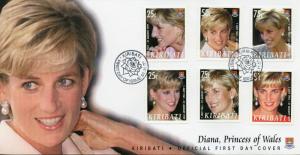 Kiribati 2007 FDC Princess Diana of Wales 10th Anniv 6v Set Cover Royalty Stamps