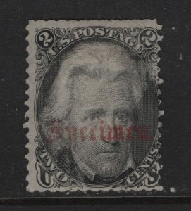 73S Fine unused ( mint no gum ) specimen stamp nice color cv $ 350 ! see pic !
