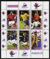 HAKASIA - 1998 -Football World Cup-Perf 6v Sheet-Mint Never Hinged-Private Issue