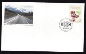 Canada-Sc#1413-stamp on FDC-Alaska Highway-1992-