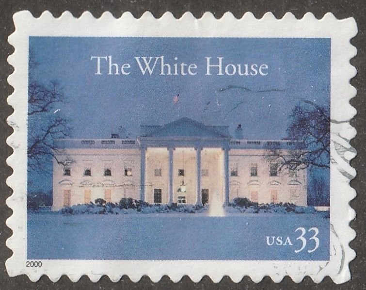 USA, stamp, Scott#3445,  used, hinged,  White House,