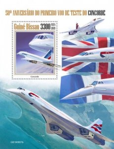 Guinea-Bissau - 2019 Concorde Anniversary - Stamp Souvenir Sheet - GB190807b 