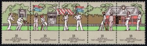 Australia #665a Cricket Match Strip of 5; MNH (3.00) (5Stars)