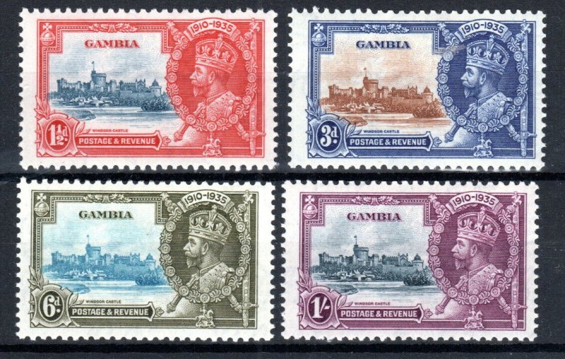 Gambia 1935 Silver Jubilee set SG 143-46 MLH/MH