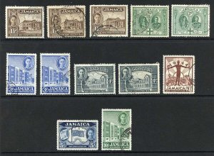 Jamaica SG134/40 Set inc extra perfs Superb used Cat 20.50 pounds