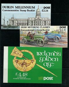 Ireland #708A/B//813a (IR612) (6) Comp Prestigue booklets, M, NH, CV$102.25