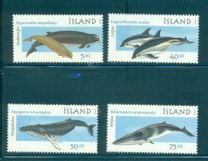 Iceland - Sc# 911-4. 2000 Marine Mammals, Whales. MNH. $5.90.