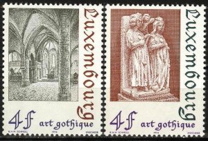 Luxembourg 1974 Architecture Gothic set of 2 MNH