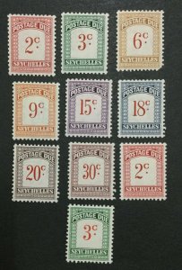 MOMEN: SEYCHELLES SG #D1-10 MINT OG H LOT #195860-3684