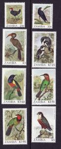 Zambia-Sc#377-87 ex 378,380,386-unused NH set-Birds-85-