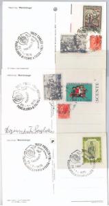 65541 - ITALY - Set of 3   SPECIAL EVENT POSTCARDS - Cross-country skiing 1976