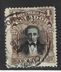 Ecuador Scott #151 Used 1s Jose Joaquin Olmedo stamp 2018 CV $2.75