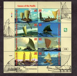 MARSHALL ISLANDS #655 1998 CANOES OF THE PACIFIC MINT VF NH SHEET 8