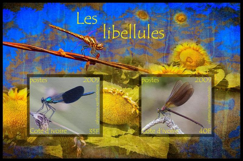 IVORY COAST SHEET IMPERF DRAGONFLIES DRAGONFLY