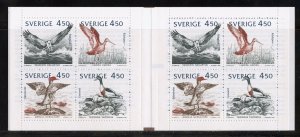 Sweden 1978a MNH, Birds of the Baltic Shore Cplt. Booklet from 1992.