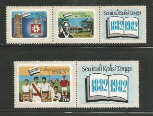 Tonga MNH sc# 521-3 College w/Pair and Labels