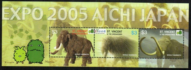 Saint Vincent Stamp 3455  - Woolly mammoths