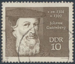 German Democratic Republic  SC# 1167  Use Gutenberg  see details & scans