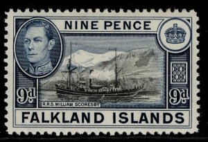 FALKLAND ISLANDS GVI SG157, 9d black & grey-blue, M MINT. Cat £28.