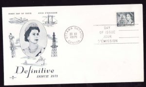 Canada-Sc#544-8c centennial fdc-30 XII 1971-Ships-