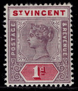 ST. VINCENT QV SG68, 1d deep mauve & carmine, M MINT.