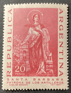 Argentina 1967 #849, St. Barbara, MNH(note).
