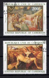 Cameroun 702-703 CTO Easter Art Paintings by Giotti & Bellini ZAYIX 0524S003M