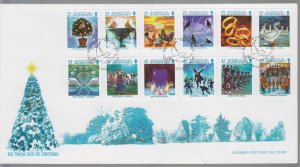 Guernsey 2006 Christmas 12 Days set of 12,  on FDC