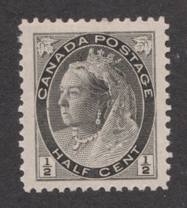 Canada No. 74i, 1/2 c  gray Numeral. Extra-fine, LH. Some black off-set on back