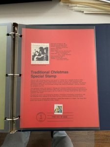 USPS Souvenir Page Scott 1939, 1981 traditional Christmas special stamps