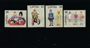 Latvia  Scott#  446-449  MNH  (1997 Children's Activities)