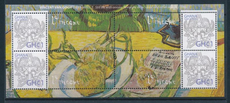 [76624] Ghana 2009 Painting Vincent van Gogh Still Life with Onions Sheet MNH